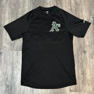 Lightweight Rawlings Oakland Athletics Black Polyester Shirt Size Men’s Small